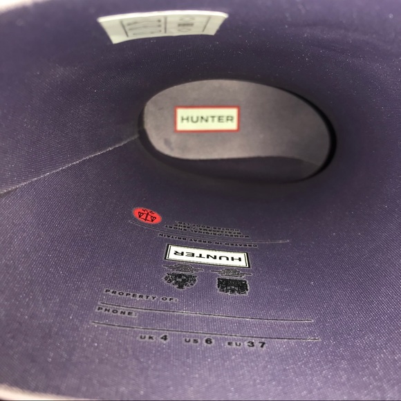 Hunter Original Boots, Size-6 Women’s; Lavender - Picture 6 of 8